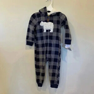 Baby Carters Winter Bodysuit Zip-up 10M NWT - B0